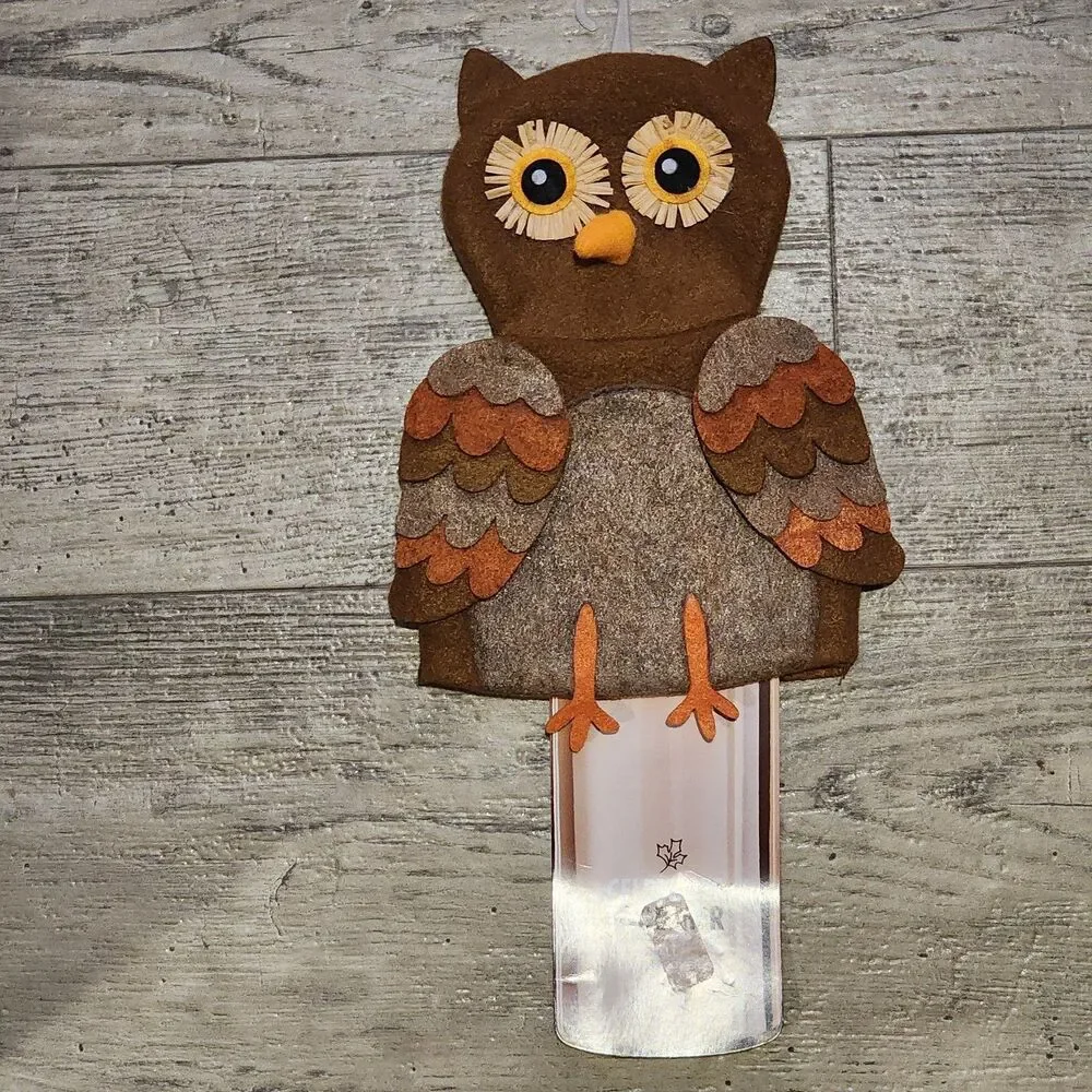 NWT Celebrate Together Fall Owl Wine Bottle Cover for Autumn Thanksgiving Dinner